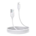 Miniatyrbild 2 av 6: Flexibel, hållbar USB-iPhone-kabel för laddning och dataöverföring, 1m vit