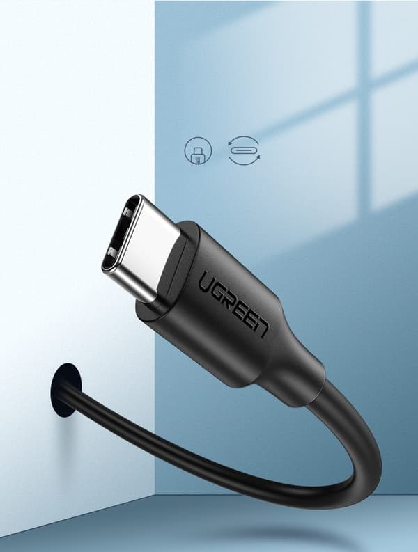Kabel USB - USB-C 2A 2m svart