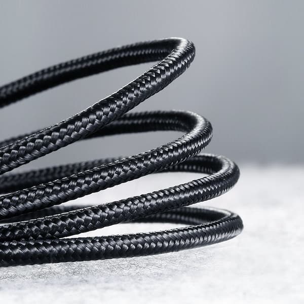 Stark flätad kabel USB - USB-C QC 3.0 3A 2m grå