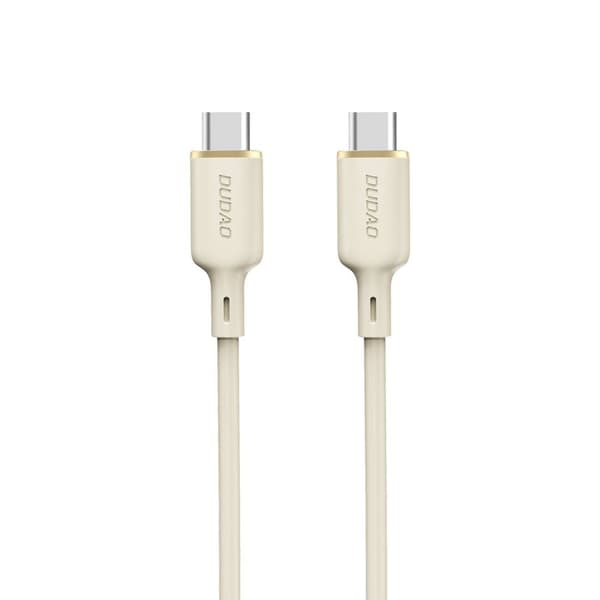 SR USB-C - USB-C forstærket kabel 100W 2m, beige