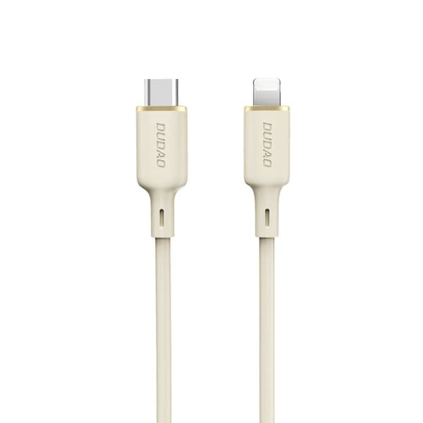 SR forstærket kabel til iPhone USB-C - Lightning 30W 1m beige