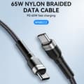Pikkukuva 6 / 6: Punottu kaapeli USB-C - USB-C PD 65W 2m musta