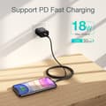 Miniatyrbillede 3 af 6: Kabel til iPhone MFi USB-C - Lightning 480Mb/s 3A 2m sort