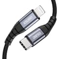 Miniatyrbillede 1 af 6: Kabel til iPhone MFi USB-C - Lightning 480Mb/s 3A 2m sort