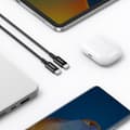 Miniatyrbillede 4 af 6: Flettet USB-C kabel PD 100W 5A 480Mb/s 1m sort