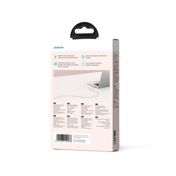 USB-C kabel 60W hurtig overførsel Multi-Color Series 1m pink