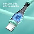 Miniatyrbild 3 av 6: Kabel USB-A - microUSB 3A laddningsindikator, 2m grön