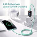 Miniatyrbild 6 av 6: Kabel USB-A - microUSB 3A laddningsindikator, 2m grön