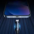 Miniatyrbild 4 av 6: USB-A - Lightning-kabel för iPhone med LED-display 2,4A, 2m, svart