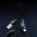 Miniatyrbild 2 av 6: USB-A - Lightning-kabel för iPhone med LED-display 2,4A, 2m, svart