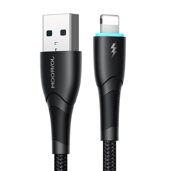 Kabel till iPhone Starry Series USB-A - Lightning 3A 1m svart
