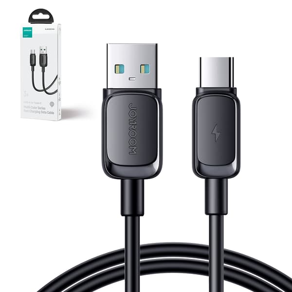 Kabel USB - USB-C 3A 1,2m svart