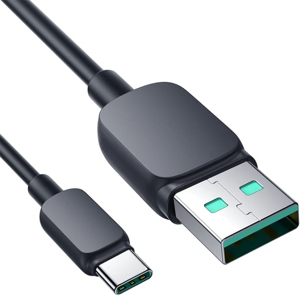 Kabel USB - USB-C 3A 1,2m svart