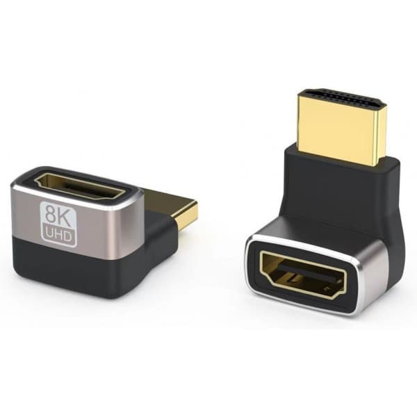 Fuj:tech HDMI Ultra High Speed 90° -kulma-adapteri, versio 4
