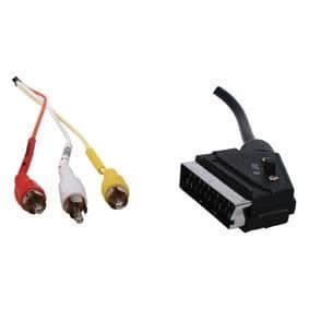 21P 3 RCA Scart-kabel med Switch - VALUE LINE - Bulk