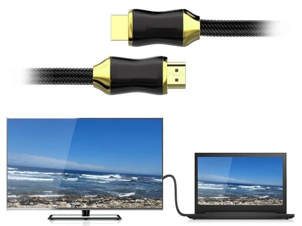 3m HDMI 2.1 Kabel - Ultra HD 8K - Guldpläterad
