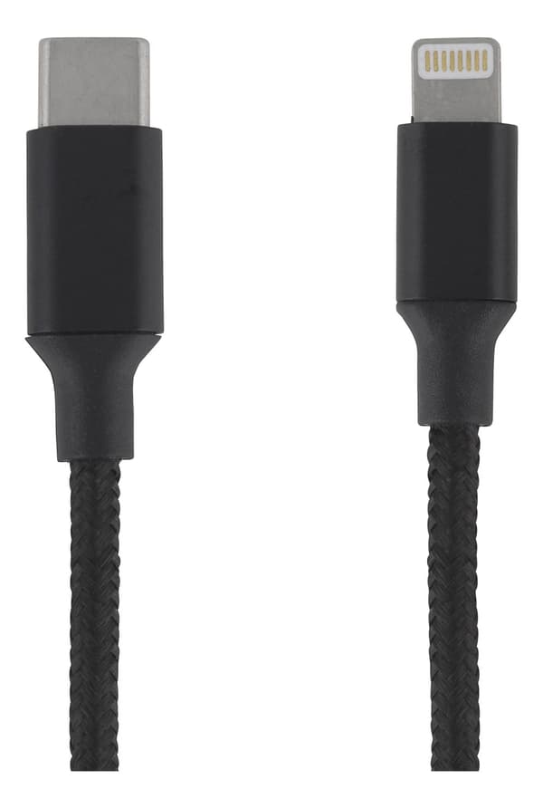 USB-C to Lightning cable, 0.5m, braided, black
