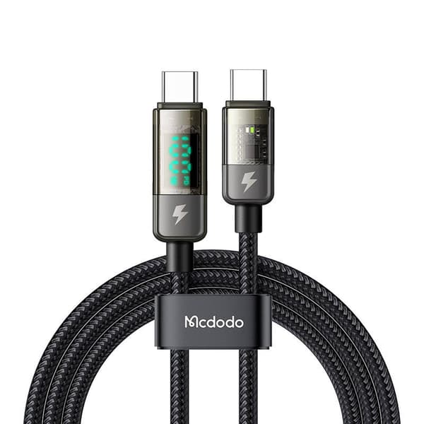 Mcdodo CA-3610 USB-C til USB-C-kabel, automatisk avslåing, PD 100W, 1,2m (svart)