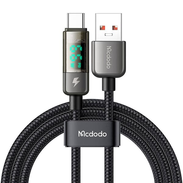 Mcdodo CA-3630 USB-A til USB-C-kabel, automatisk sluk, PD 100W, 1,2m (sort)