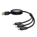 Miniatyrbild 3 av 9: 3-i-1 Baseus Free2Draw USB till M+L+C 100W-kabel, 1,1 m (svart)