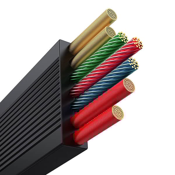 3-i-1 Baseus Free2Draw USB till M+L+C 100W-kabel, 1,1 m (svart)