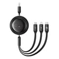 Miniatyrbild 1 av 9: 3-i-1 Baseus Free2Draw USB till M+L+C 100W-kabel, 1,1 m (svart)