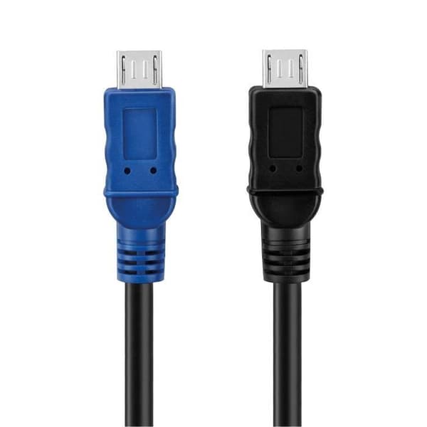 Anslutning Blad Kabel OTG micro USB hane till Micro USB hane Svart 50 cm - CC20033