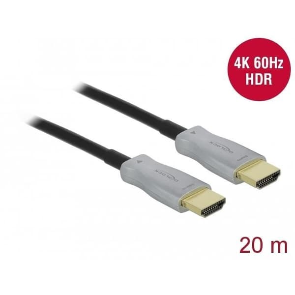 DELOCK 85015 HDMI KABEL 20 M HDMI TYP A (STANDARD) SVART