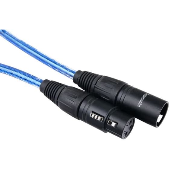 Pronomic Stage XLR mikrofonkabel (5 m). metallisk blå.