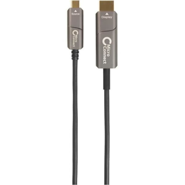 PREMIUM OPTISK USB TYP C-HDMI 15M USB TYP C-HDMI 2.0 KABEL 4K 60HZ,1