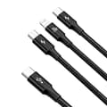 Miniatyrbillede 3 af 11: Baseus Rapid Series 3-i-1 kabel USB-C Til M+L+T 20W 1,5m Sort
