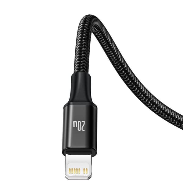 Baseus Rapid Series 3-i-1 kabel USB-C Til M+L+T 20W 1,5m Sort
