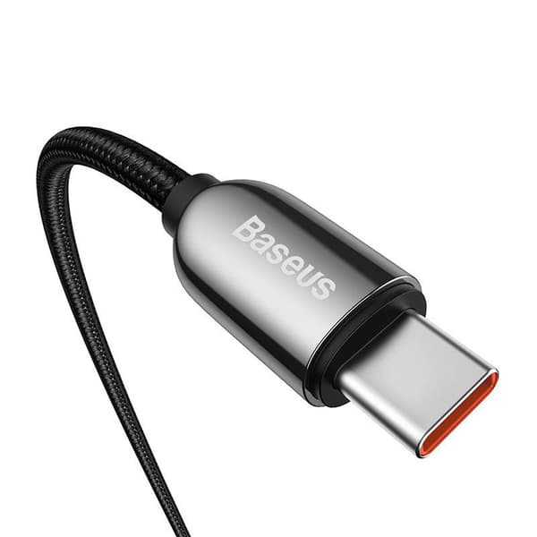 Baseus skjermkabel USB-C til Type-C 100W 1m (svart)