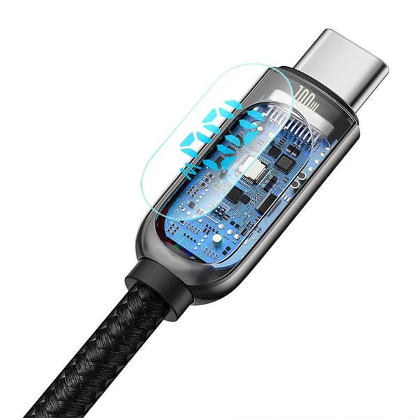 Baseus skjermkabel USB-C til Type-C 100W 1m (svart)