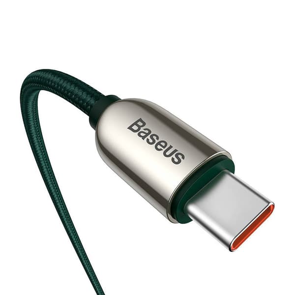 Baseus skjermkabel USB-C til USB-C 100W 1m (grønn)