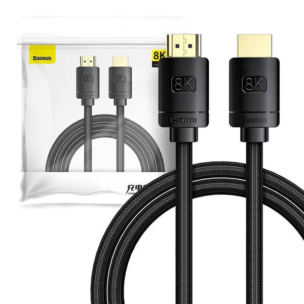 Baseus High Definition Series HDMI 2.1-kabel, 8K 60Hz, 3D, HDR, 48Gbps, 3m (svart)