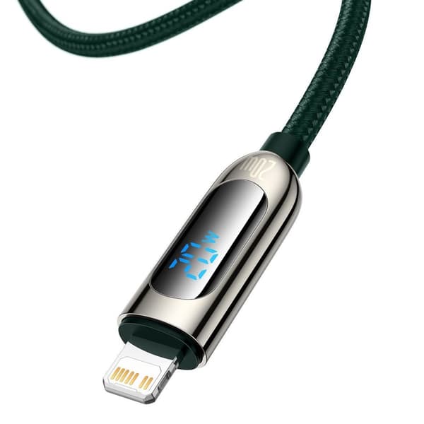USB-C-kabel for Lightning Baseus Display, PD, 20W, 2m (grønn)