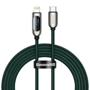 USB-C-kabel for Lightning Baseus Display, PD, 20W, 2m (grønn)