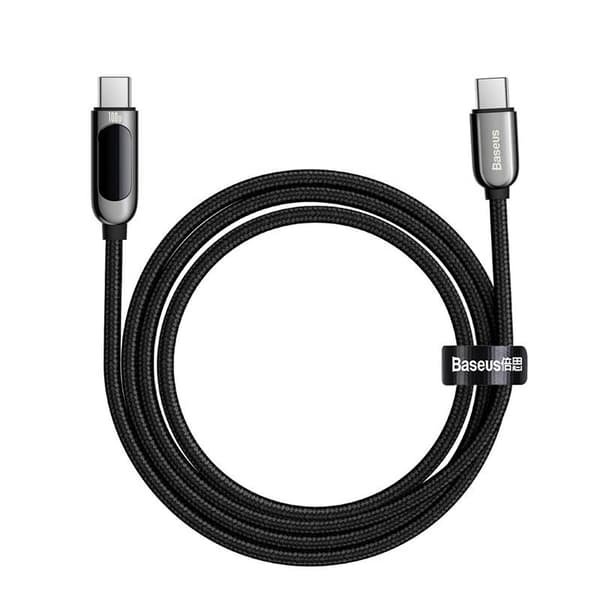Kabel USB-C til USB-C Baseus Display, 100W, 2m (sort)
