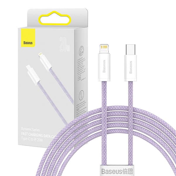USB-C-kabel til Lightning Baseus Dynamic Series, 20W, 2m (lilla)