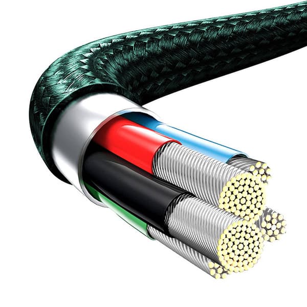 Baseus Rapid Series 3-i-1 kabel USB-C For M+L+T 20W 1,5m (grønn)
