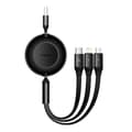 Miniatyrbild 3 av 7: Baseus Bright Mirror 3, USB 3-i-1-kabel för micro USB / USB-C / Lightning 66W / 2A 1,1m (svart)