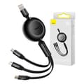 Miniatyrbild 1 av 7: Baseus Bright Mirror 3, USB 3-i-1-kabel för micro USB / USB-C / Lightning 66W / 2A 1,1m (svart)