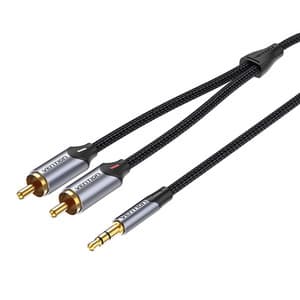 Kabellyd 2xRC til 3,5 mm Vention BCNBL 10m (grå)