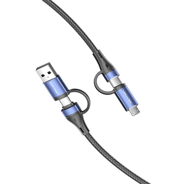 Kabel 4-i-1 USB 2.0 Ventilation CTLLH 2m (sort)