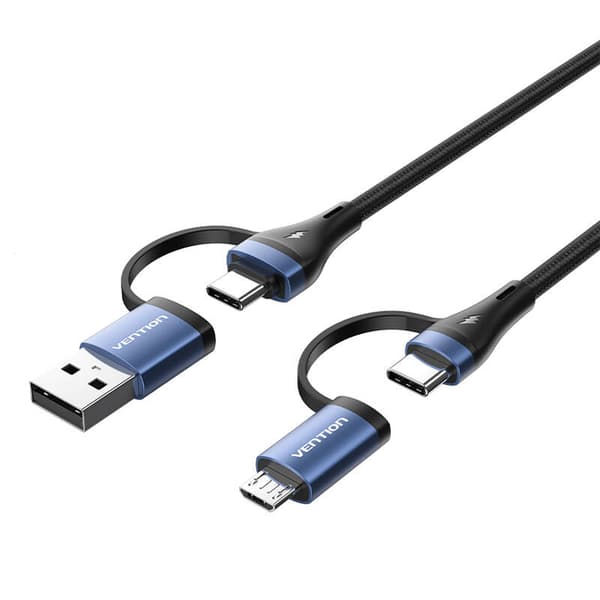 Kabel 4-i-1 USB 2.0 Ventilation CTLLH 2m (sort)