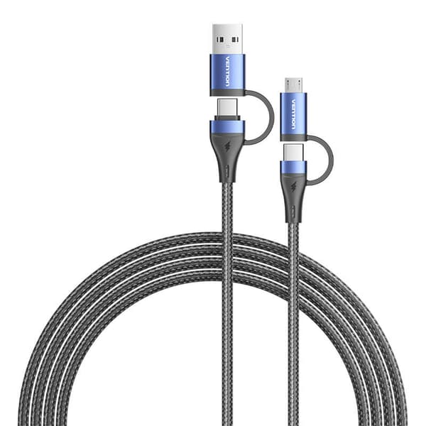 Kabel 4-i-1 USB 2.0 Ventilation CTLLH 2m (sort)