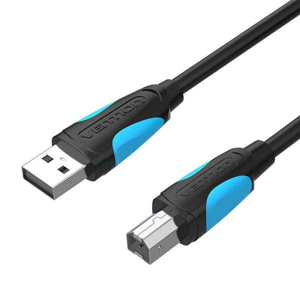 USB 2.0 A til USB-B skriverkabel Ventilasjon VAS-A16-B100 1m Svart