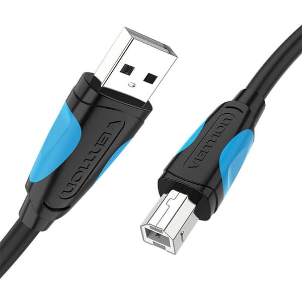 USB 2.0 A til USB-B skriverkabel Ventilasjon VAS-A16-B100 1m Svart