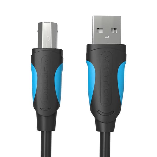 USB 2.0 A til USB-B skriverkabel Ventilasjon VAS-A16-B100 1m Svart